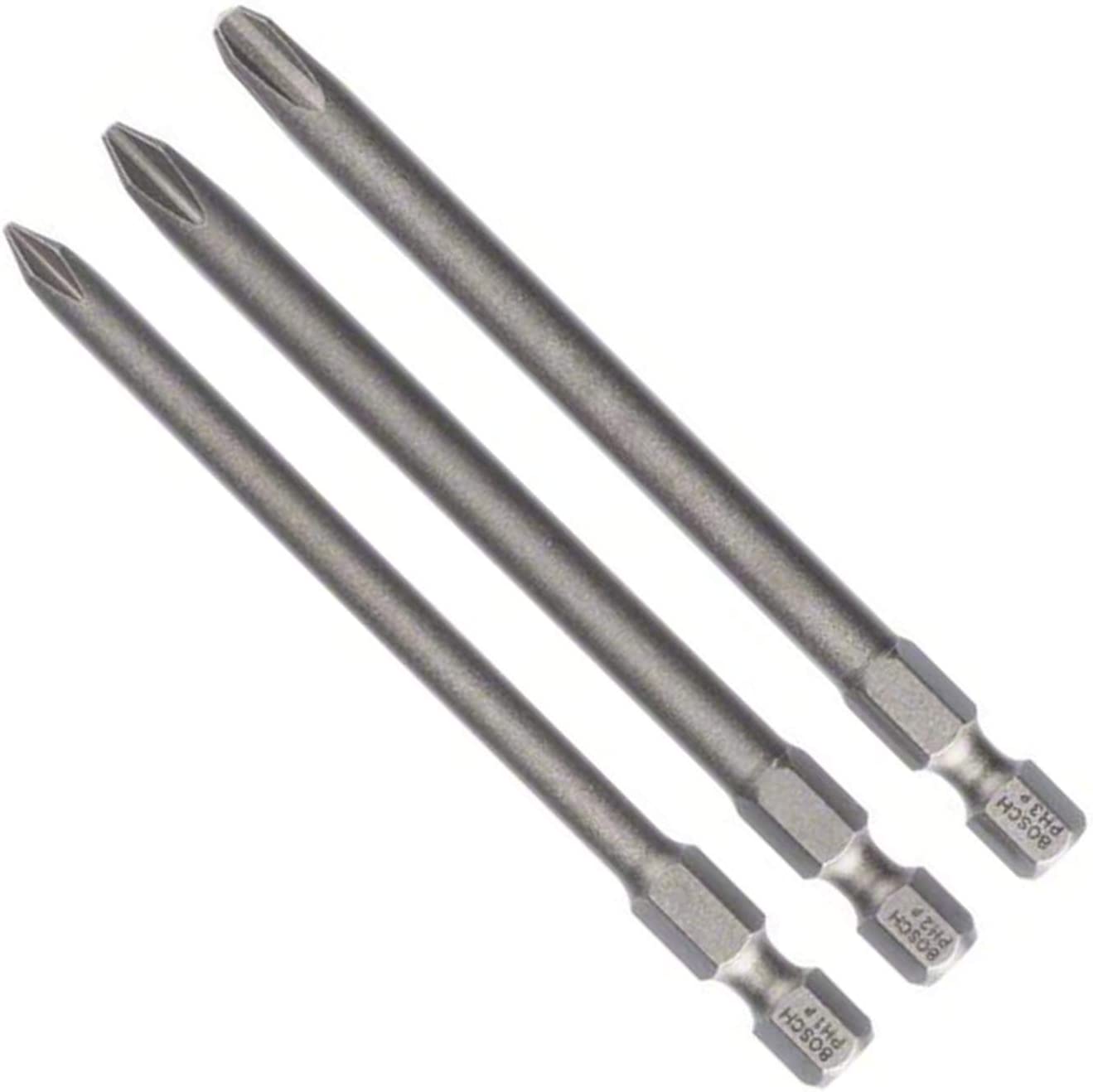 Bosch screwdriver bit set extra hard, 89mm, PH 1, PH 2, PH 3, bit set (3 pieces) 2607001757 (3165140302821)