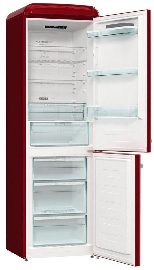 Gorenje ONRK619DR, fridge freezer combination (red) 739924 (3838782570544) Ledusskapis