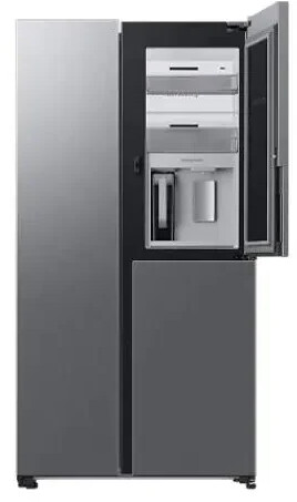 Samsung RH69B8920S9/EG RS8000, side-by-side (stainless steel/silver, food showcase door, beverage center, fixed water connection) RH69B8920S Ledusskapis