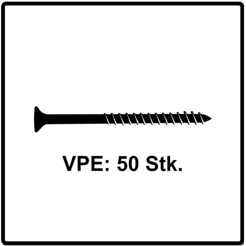 FISCHER chipboard screw Power-Fast II 5.0x120 countersunk TX (50 pieces, partial thread, galvanized) 670674 (4048962375329)