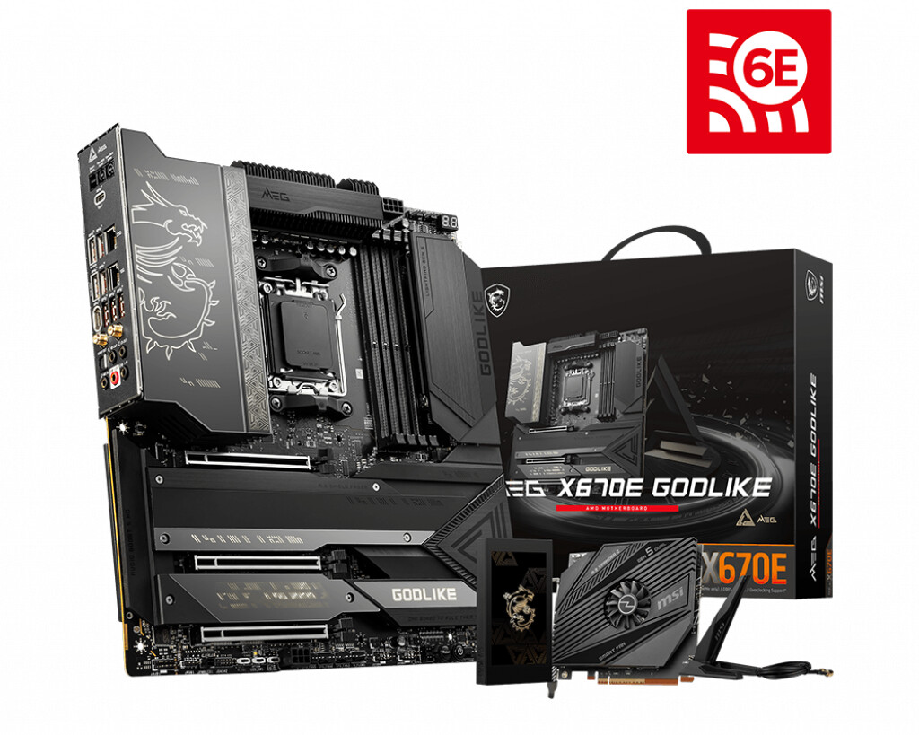 MB MSI AMD AM5 MEG X670E GODLIKE pamatplate, mātesplate