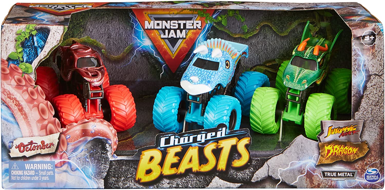 Vehices set Monster Jam 1/64 3-pack Rotaļu auto un modeļi