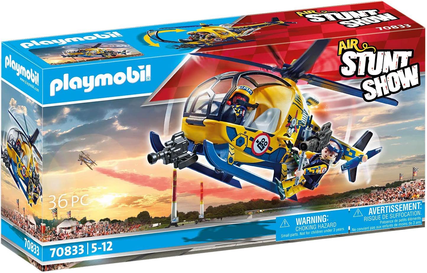 Playmobil 70833 - Air Stunt Show Helicopter with Film Crew konstruktors