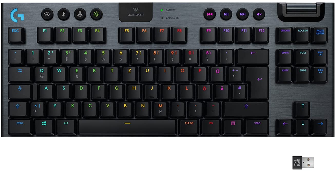 Logitech G915 TKL kabellose mechanische Lightspeed RGB Gaming Tastatur klaviatūra