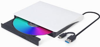 Gembird DVD-USB-03-BW External USB DVD drive, black and white diskdzinis, optiskā iekārta