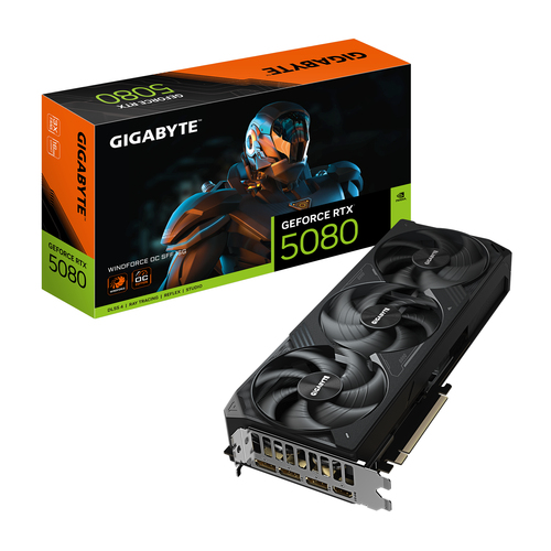 Gigabyte GeForce RTX 5080 Windforce OC SFF 16GB GDDR7 (GV-N5080WF3OC-16GD) 4719331355845 video karte