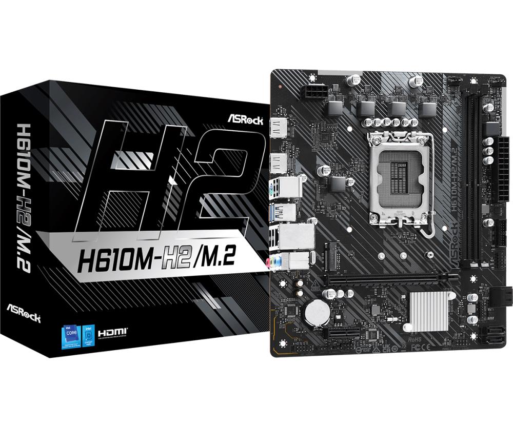 ASRock H610M-H2/M.2 motherboard pamatplate, mātesplate