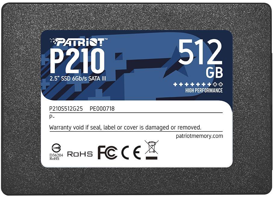 Patriot Memory P210 2.5" 512 GB Serial ATA  III SSD disks