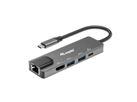 Equip Dock USB-C->HDMI,Gigabit LAN,2xUSB3.0,100WPD   0,25m dock stacijas HDD adapteri