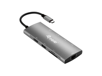 Equip Dock USB-C->HDMI,Gigabit LAN,USB3.0,100WPD,SD/TF 0,25m dock stacijas HDD adapteri