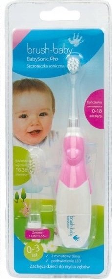 Brush-baby Pro Pink toothbrush mutes higiēnai