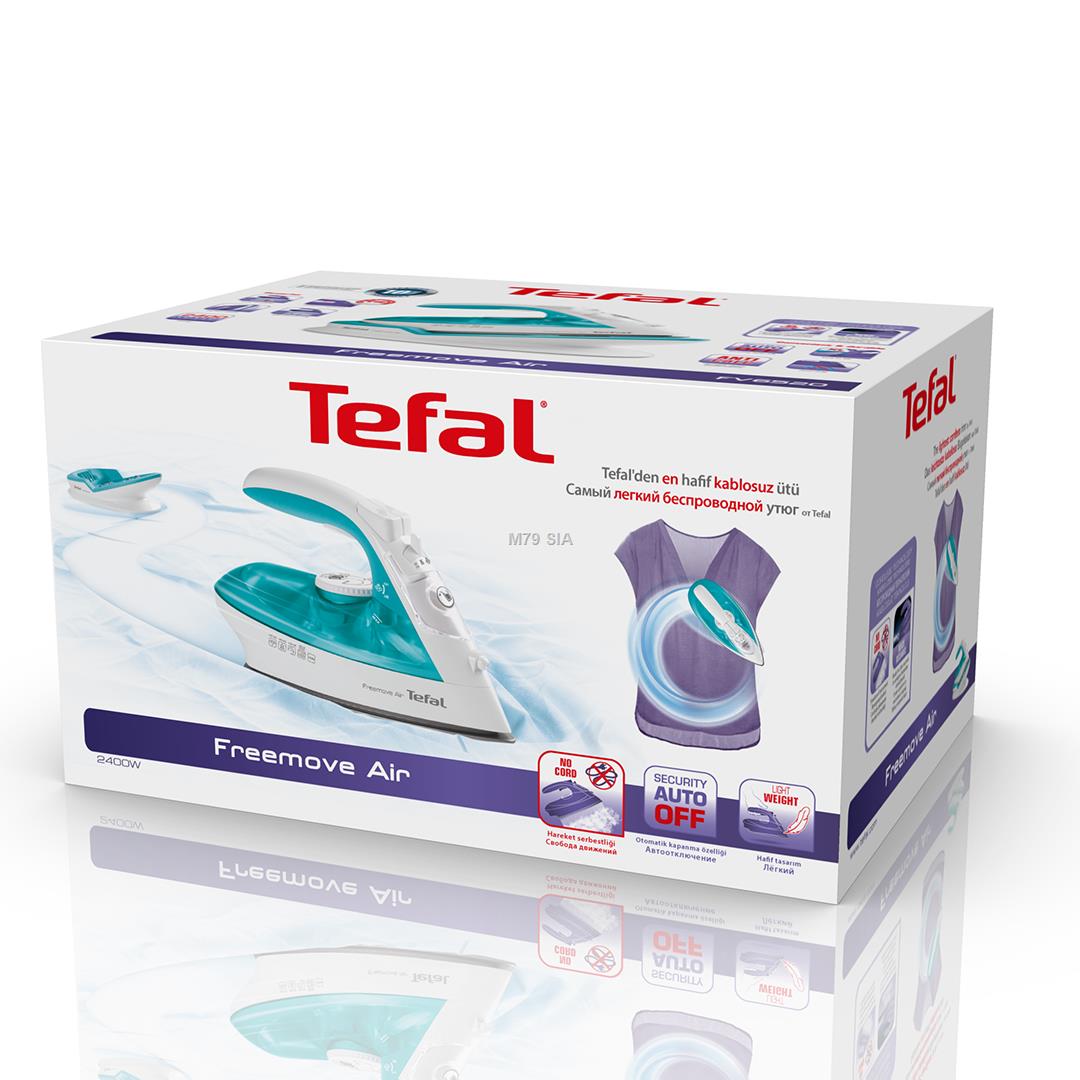 Tefal steam iron FV 6520 white/blue Gludeklis