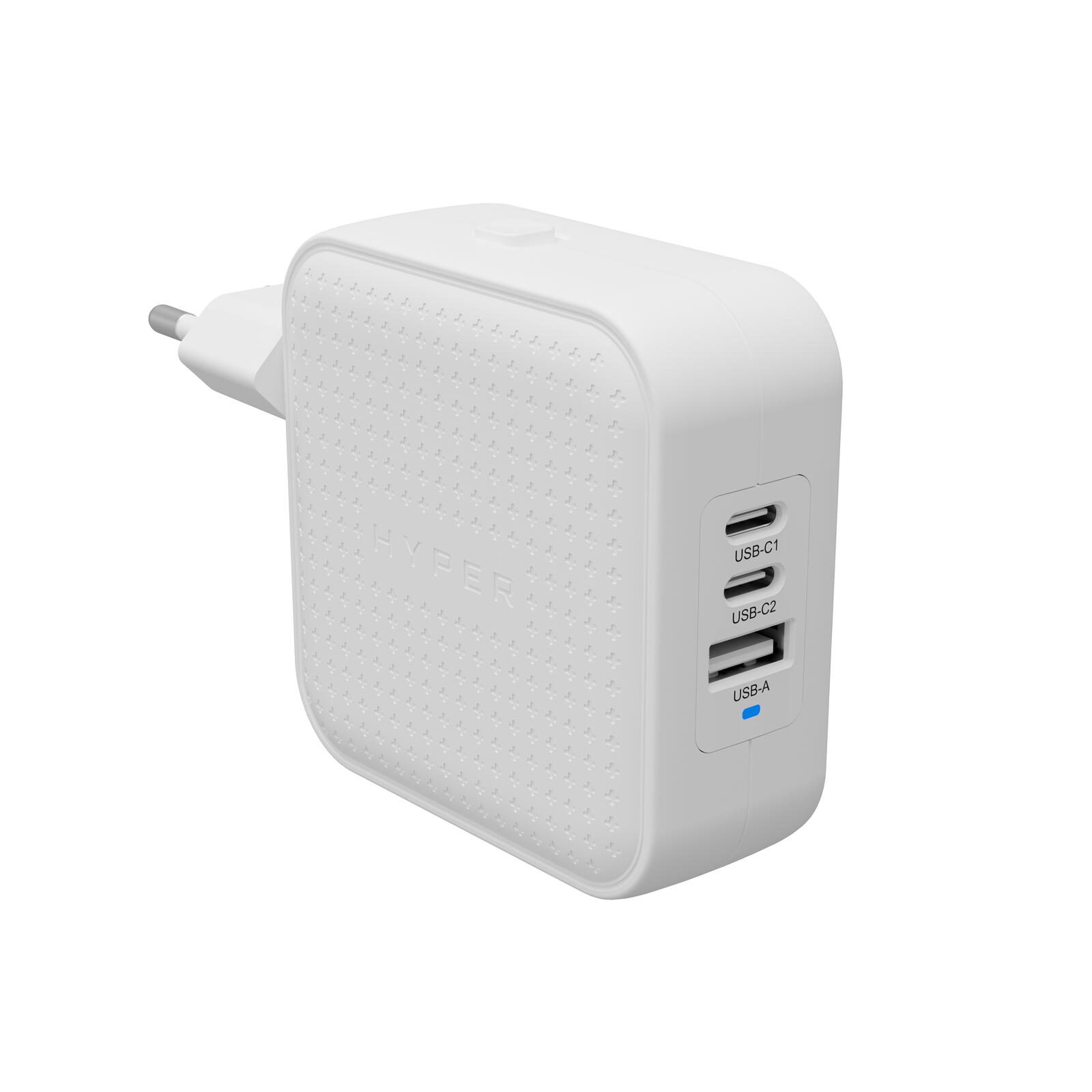 Hyper Registered  HyperJuice Registered  70W USB-C GaN Travel Charger (3C+1A) - White aksesuārs mobilajiem telefoniem