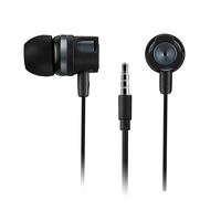 CANYON Stereo earphones with microphone, 1.2M, dark gray