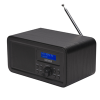 DAB+/FM radio Denver DAB-30 with wooden case black magnetola