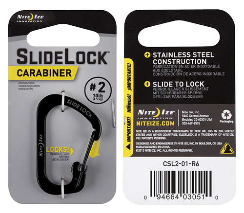 SlideLock #2 stainless steel black