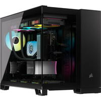 Corsair 2500D Airflow Micro-ATX Gehause, Tempered Glass - schwarz Datora korpuss