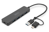 DIGITUS USB 3.0 Hub 4-Port Slimline USB centrmezgli