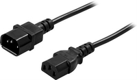 Deltaco DEL-113B power cable Black 5 m C14 coupler IEC C13 7340004651468 Barošanas kabelis