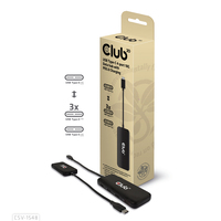 Club3D USB-Hub Typ C > 4x USB Typ C  10Gbps + 100W PD  St/Bu retail USB centrmezgli