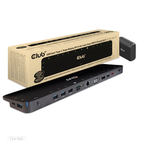 Club3D 4K ChargingDock USB-C ->5xUSB3/DP/HDMI/VGA/LAN   100W retail dock stacijas HDD adapteri