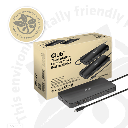 CLUB 3D Thunderbolt TM 4 Certified DS dock stacijas HDD adapteri