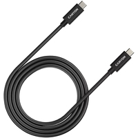 CANYON UC-44, cable, U4-CC-5A1M-E, USB4 TYPE-C to TYPE-C cable assembly 40G 1m 5A 240W(ERP) with E-MARK, CE, ROHS, black kabelis, vads