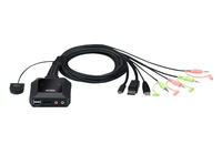 Aten 2-Port USB-C DisplayPort   Hybrid Cable KVM Switch  4710469341311 KVM komutators