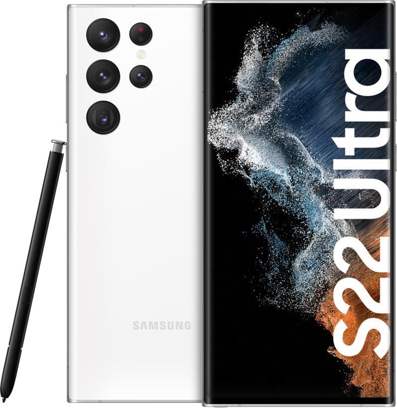 Samsung Galaxy S22 Ultra S908B 5G 8GB/128GB, White Mobilais Telefons
