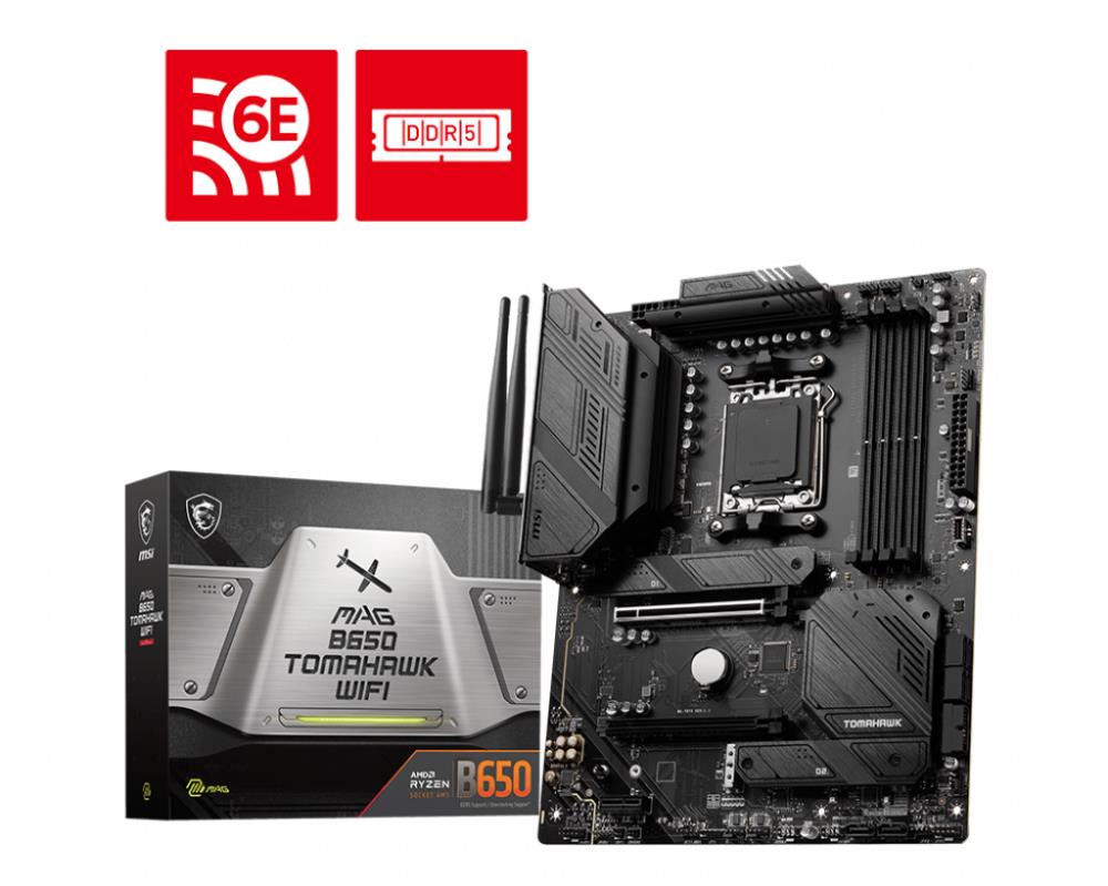 MSI MAG B650 Tomahawk WiFi (Motherboard, ATX, AMD AM5) pamatplate, mātesplate