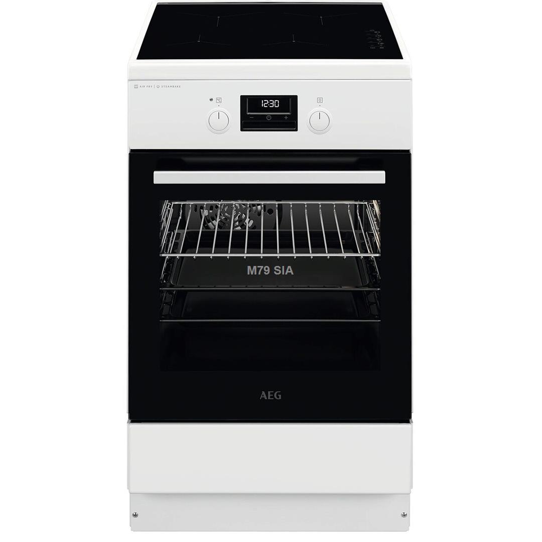 AEG 6000 Series SteamBake, 58 L, platums 50 cm, balta - Elektriska plits ar indukcijas virsmu CIB56491BW (7333394045252) multimēdiju atskaņotājs