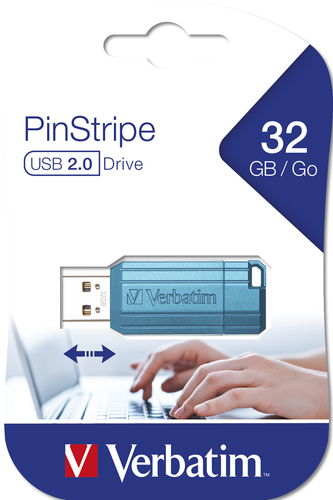 PinStripe USB 2.0 Drive 32GB Carribean Blue USB Flash atmiņa