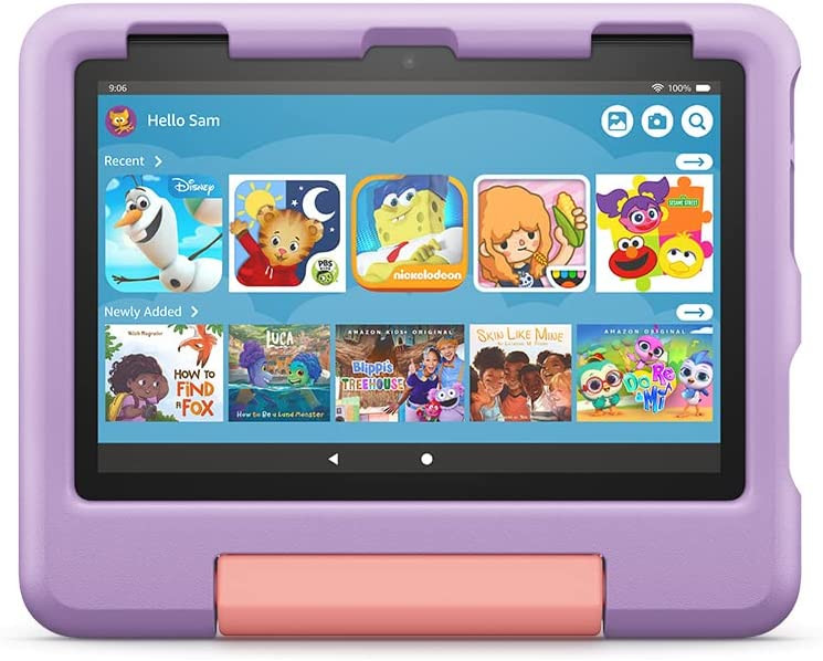 Amazon Fire HD 8 Kids Tablet (2022) WiFi 32GB mit Hülle violett Planšetdators