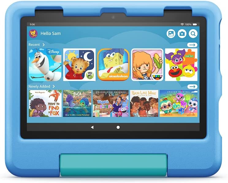 Amazon Fire HD 8 Kids Tablet (2022) WiFi 32GB mit Hülle blau Planšetdators
