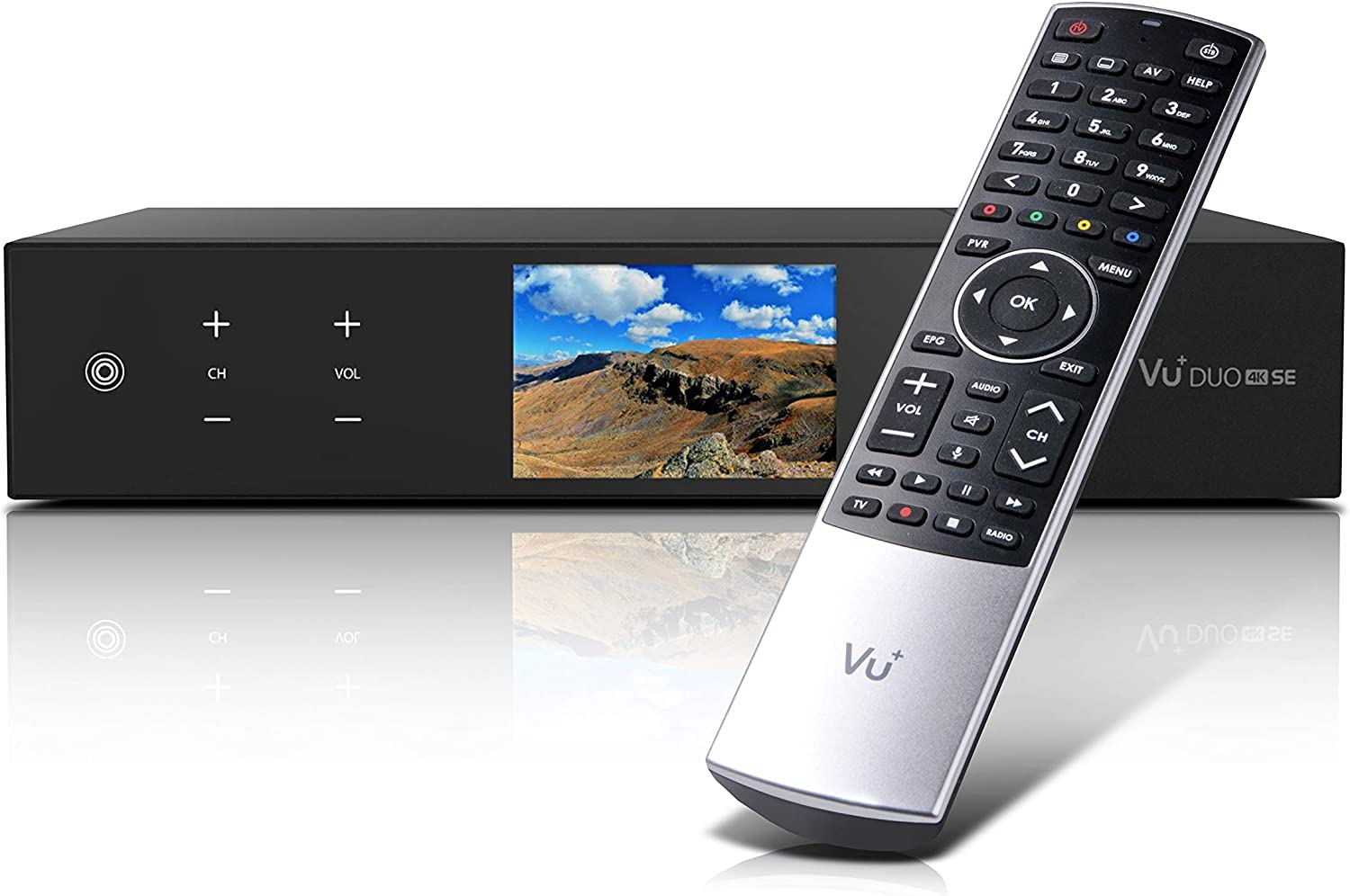 VU+ Duo 4K SE BT Edition, terrestrial receiver, DVB-T2 (HD) dual tuner, black 13610-596 (8809288542217) resīveris