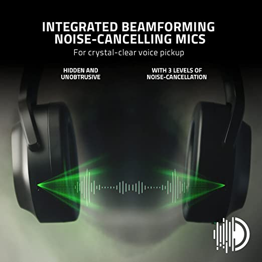 Razer Gaming Headset Barracuda Pro Black, Wireless, On-Ear, Noice canceling austiņas