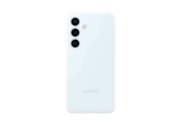 Samsung Silicone Case fur das Galaxy S24 (White) aksesuārs mobilajiem telefoniem