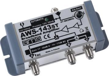 Wzmacniacz antenowy AMS AWS-143M ANT0215 (5901436782612) Satelītu piederumi un aksesuāri