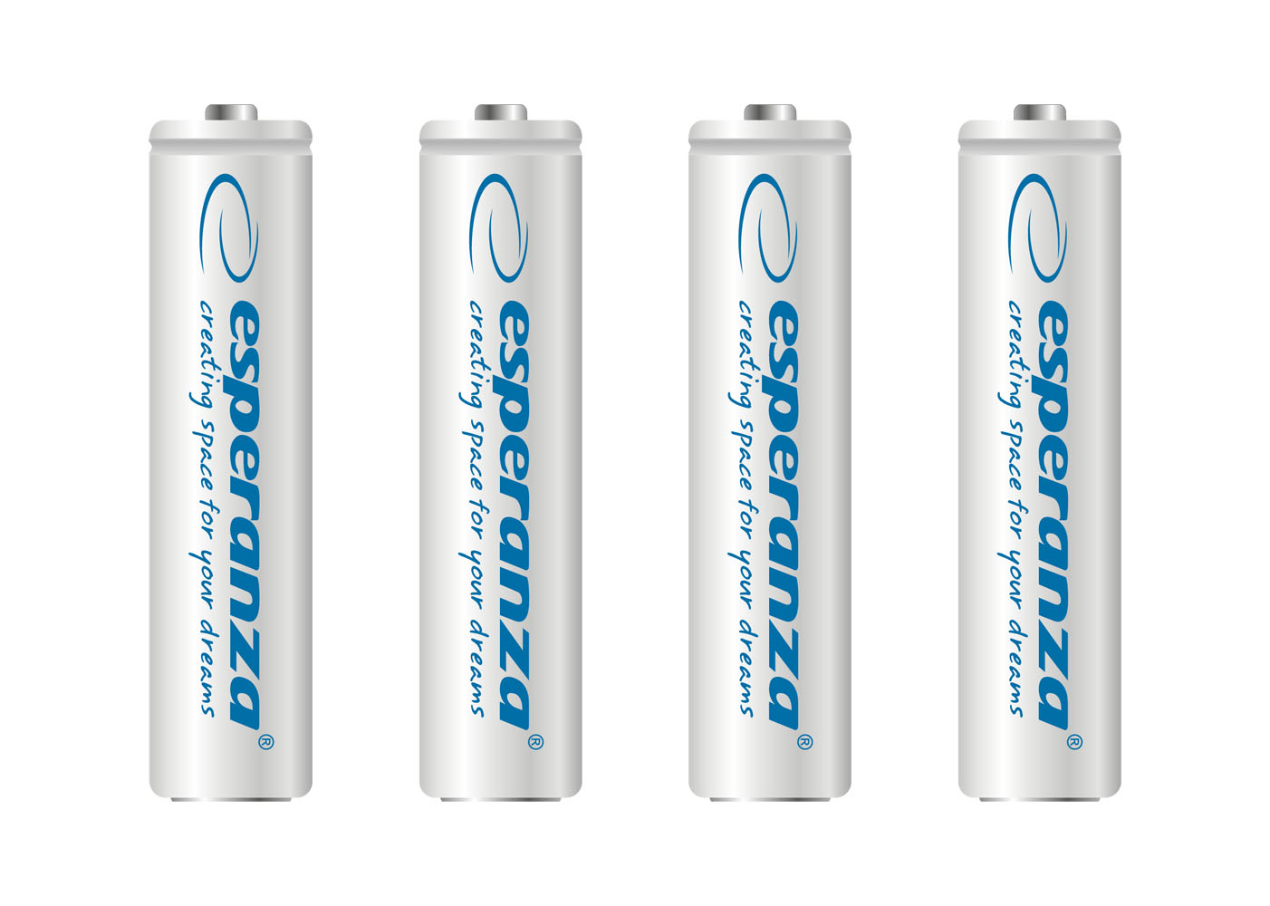 Esperanza EZA102W RECHARGEABLE BATTERIES Ni-MH AAA 1000MAH 4PCS. - WHITE Baterija