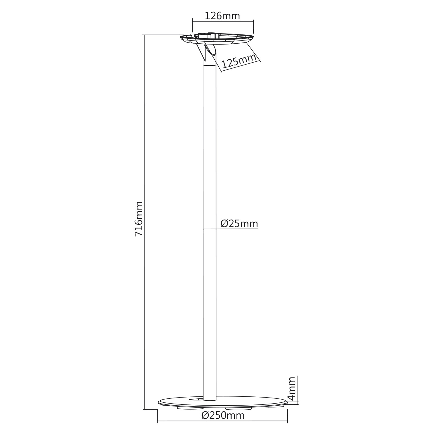 Maclean MC-841 Floor Stand Holder for Sonos One Sonos Play Smart Speaker datoru skaļruņi