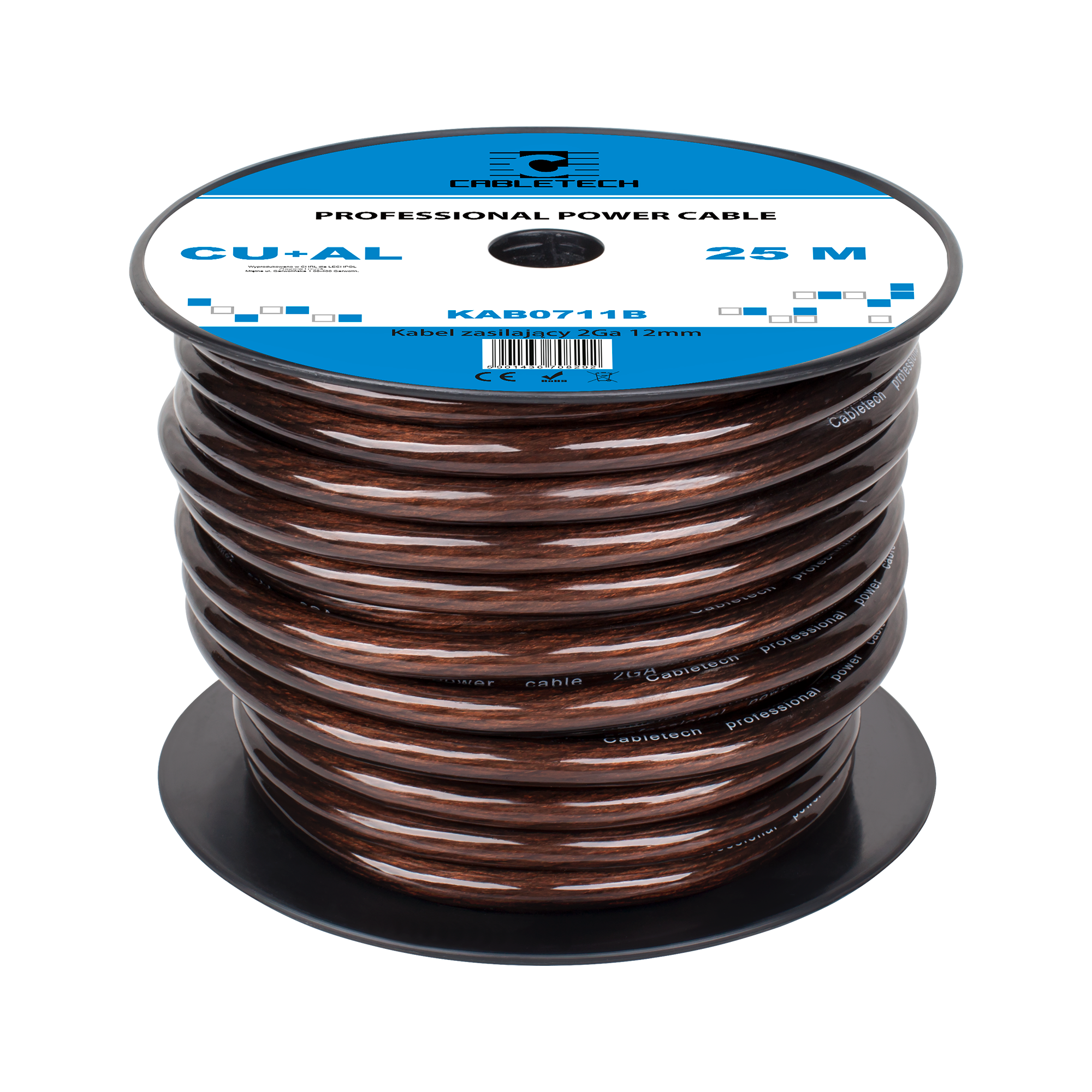 2Ga OD12mm CU+AL Automotive Cable auto audio aksesuārs