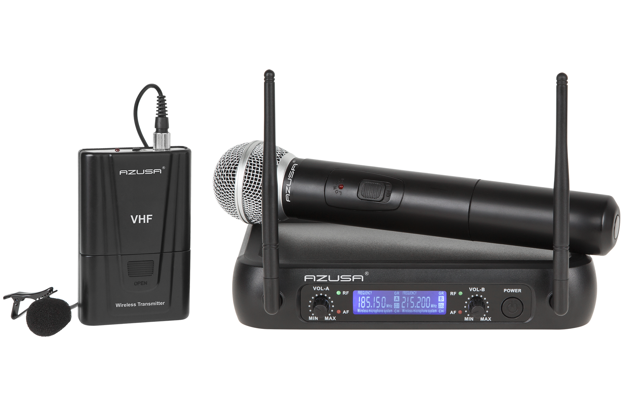 2-channel VHF microphone WR-358LD (1 x handheld mic + 1x clip) Mikrofons