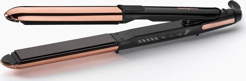 BaByliss Straight & Curl Brilliance Curling iron Warm Black, Rose 3 m 3030050153385 Matu veidotājs