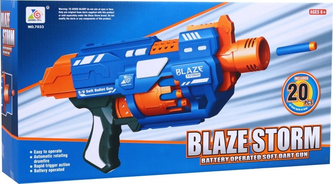 Blaze Storm Pistolet Karabin Niebieski ZMI.ZC7033 (5903864951684) Rotaļu ieroči