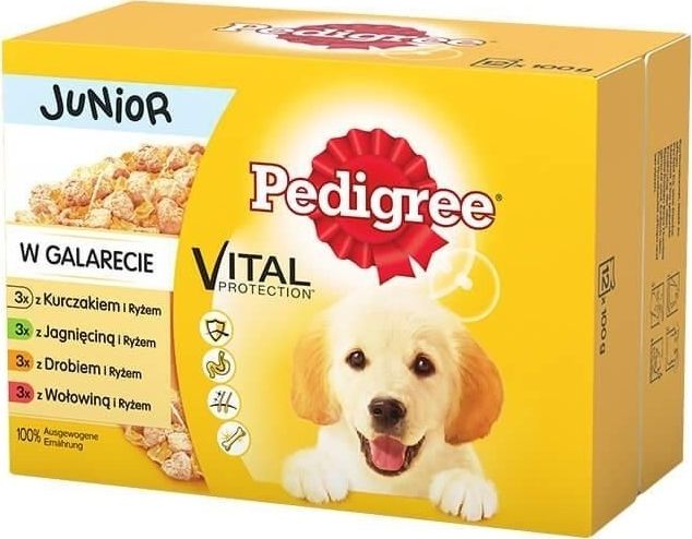 Pedigree Junior mix smakow w galaretce 12x100g 9316346 (5900951270550) barība suņiem