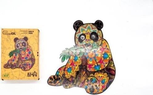 PuzzleOK Puzzle drewniane eko 124 Kung Fu Panda A3 12627945 (4821993012117) bērnu rotaļlieta