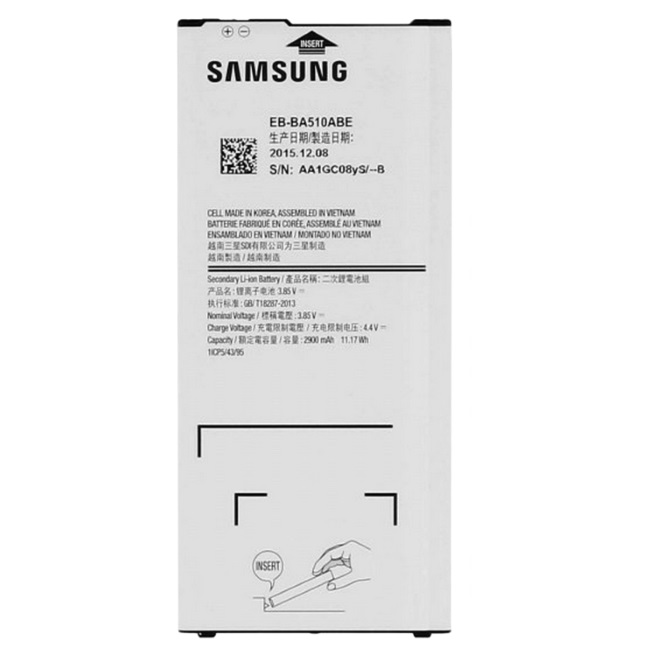 Samsung EB-BA510ABE oriģināls Akumulators A510F Galaxy A5 (2016) Li-Ion 2900mAh GH43-04563A (OEM) akumulators, baterija mobilajam telefonam
