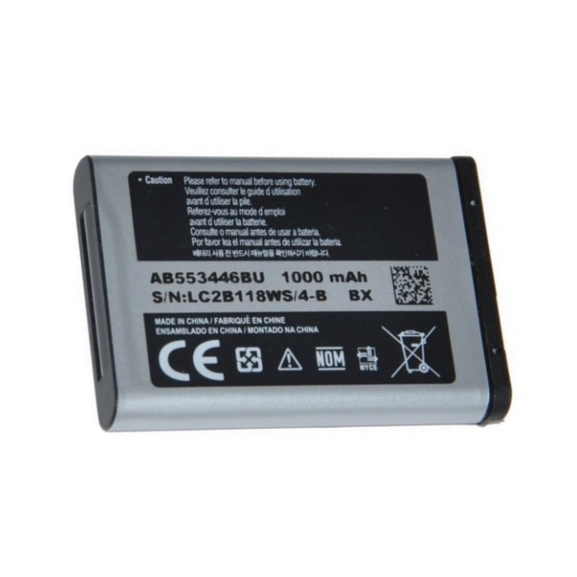 Samsung AB553446BU C3300 B2710 E1170 C5212 Li-Ion 1000mAh Bulk akumulators, baterija mobilajam telefonam