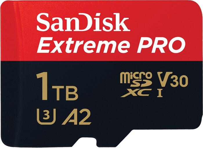 SanDisk microSDXC Extreme Pro 1TB 200/140 MB/s A2 V30 UHS-I U3 atmiņas karte
