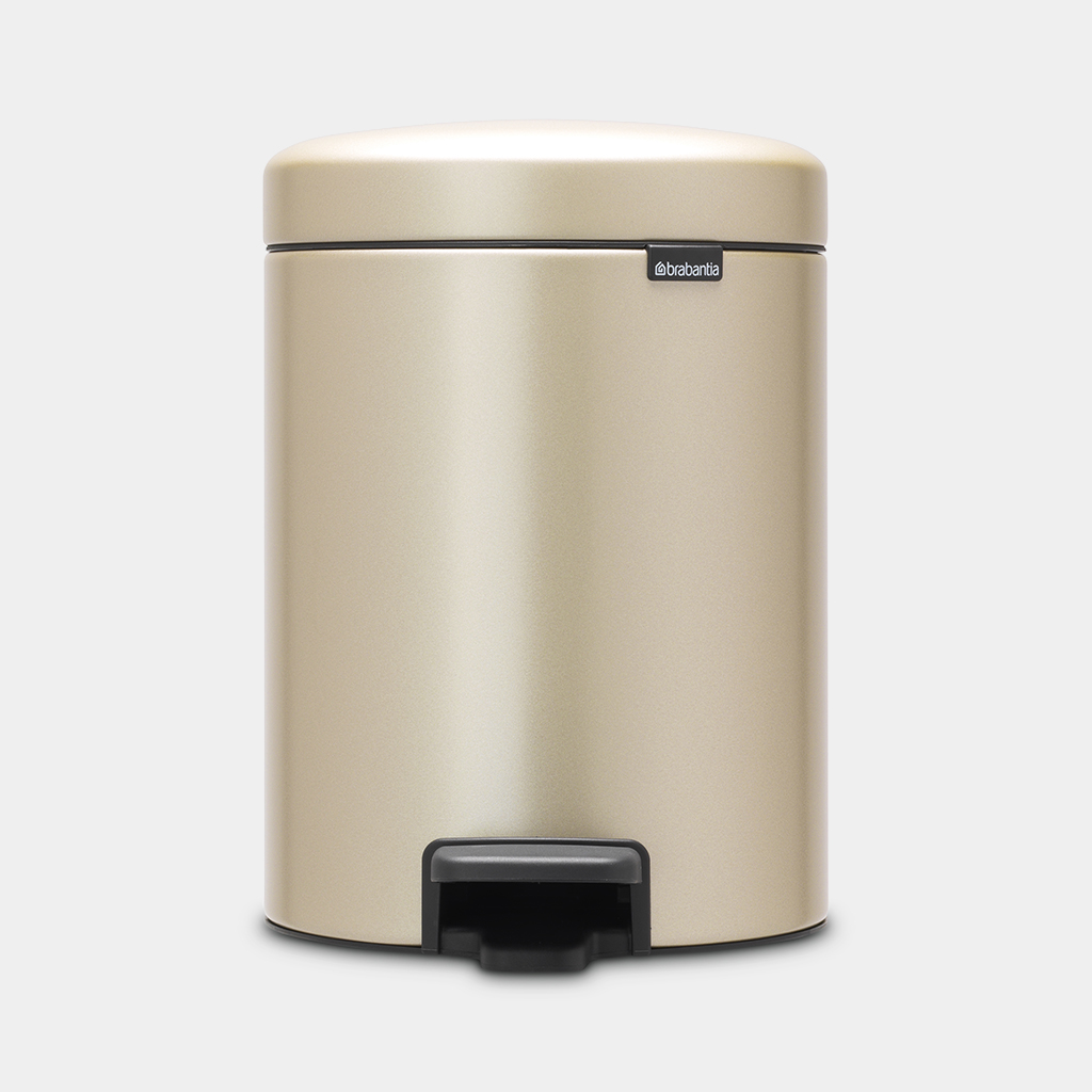 BRABANTIA atkritumu tvertne ar pedāli NewIcon, 5 l, Champagne 304422 atkritumu tvertne